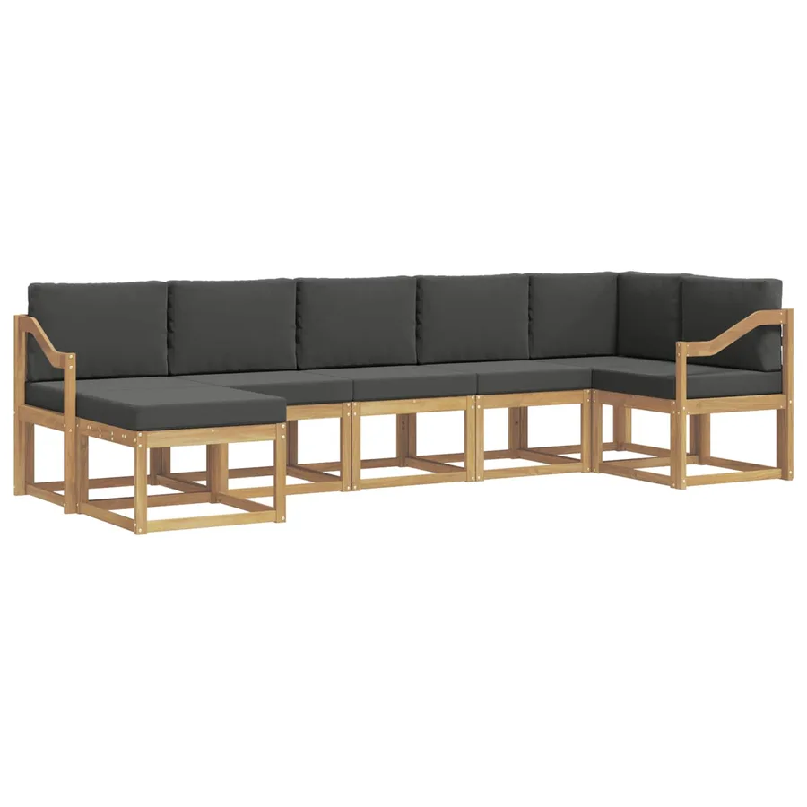 Ensemble de canapés d'extérieur 7 pcs Blanc et anthracite - 2