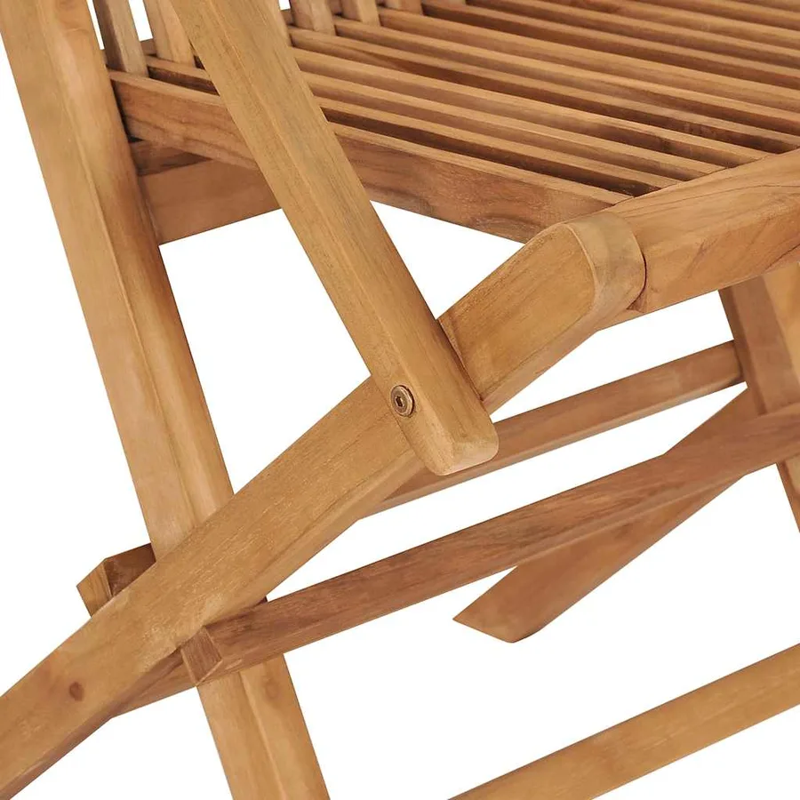 Salon de jardin 5 pcs Bois de teck massif - 10