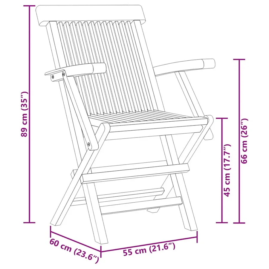 Salon de jardin 5 pcs Bois de teck massif - 11
