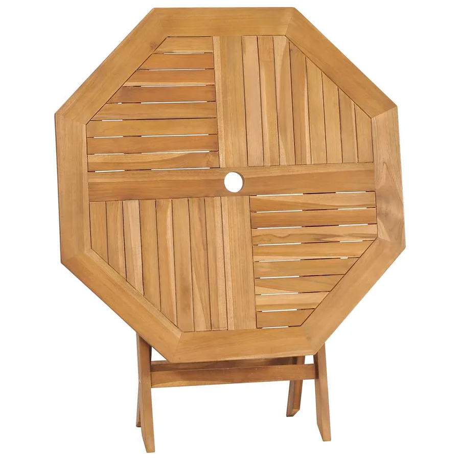 Salon de jardin 5 pcs Bois de teck massif - 6