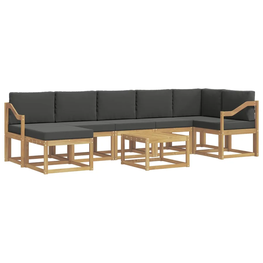 Ensemble de canapés d'extérieur 8 pcs Blanc et anthracite - 2