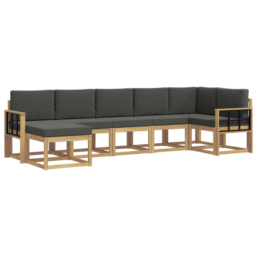 Ensemble de canapés d'extérieur 7 pcs Blanc et anthracite - 2