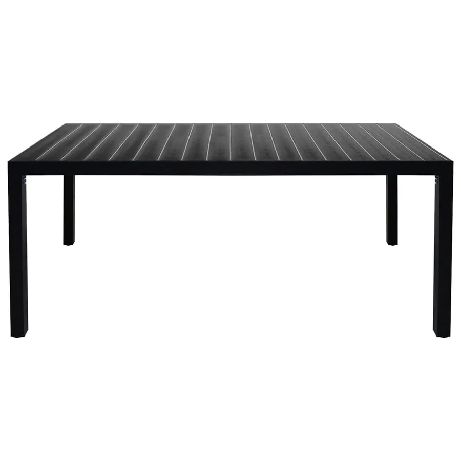 Ensemble à manger de jardin 7 pcs noir et marron - 10