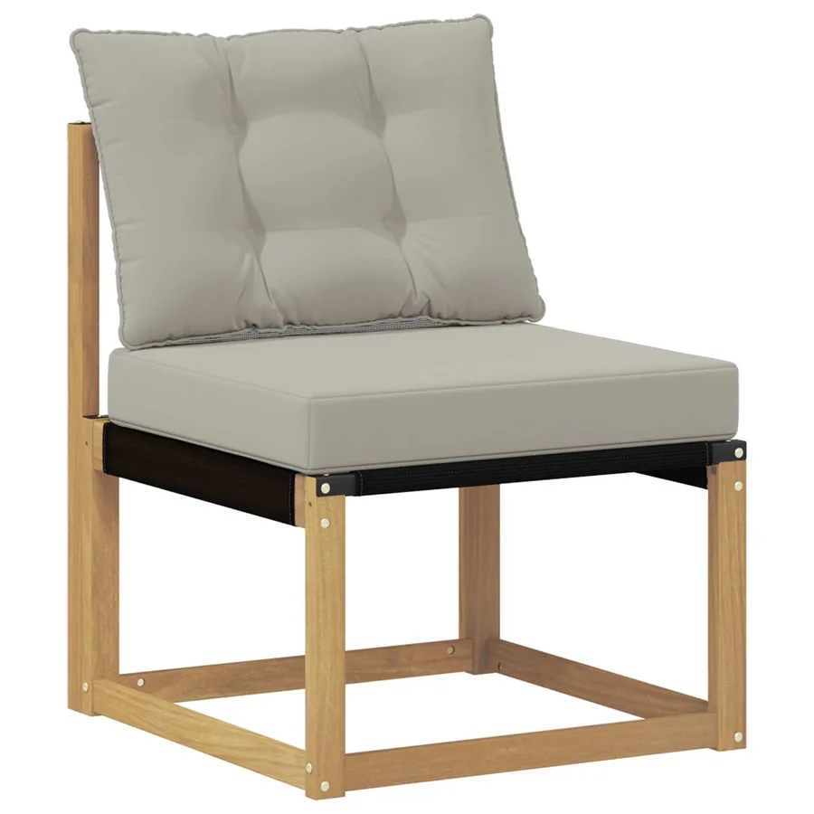 Ensemble de canapés d'extérieur 5 pcs Blanc et gris clair - 4