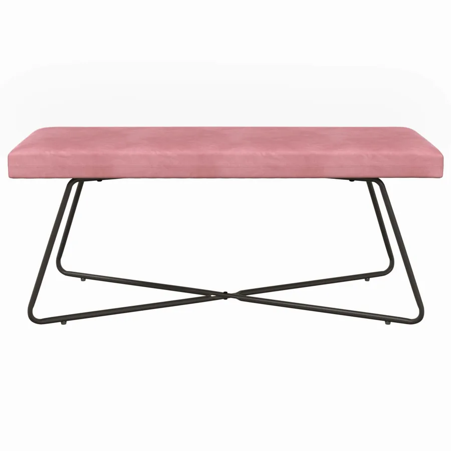 banc Rose 110 x 40 x 45 cm Velours - 5