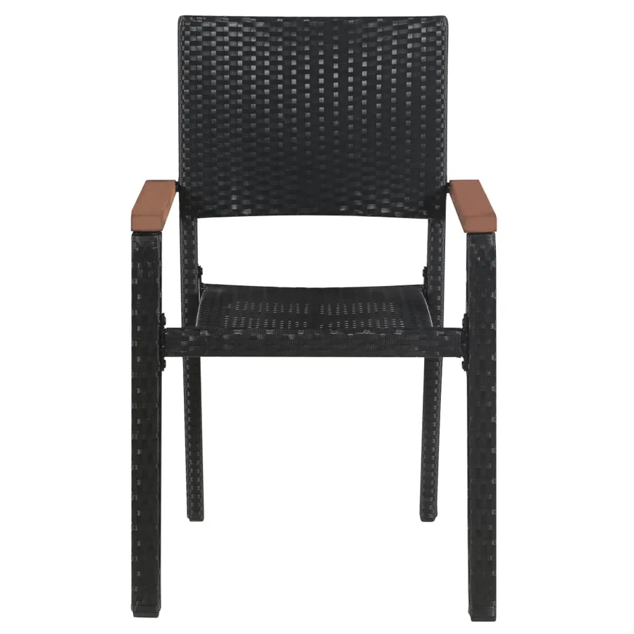 Ensemble à manger de jardin 7 pcs Noir - 4