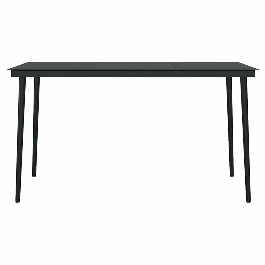 Ensemble à manger de jardin 7 pcs Noir - 6