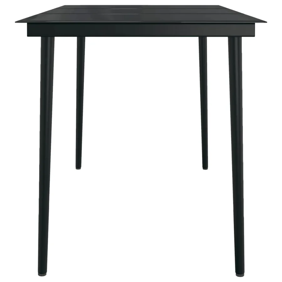 Ensemble à manger de jardin 7 pcs Noir - 7