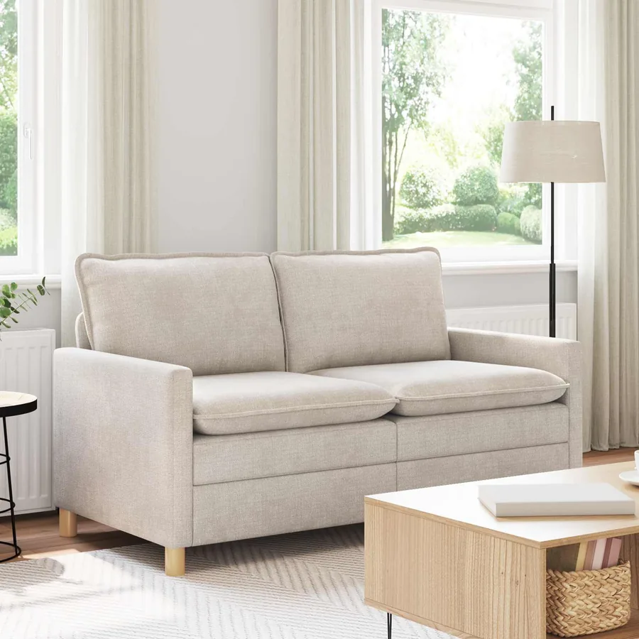 Canapé Crème 156 x 81 x 87,5 cm Polyester