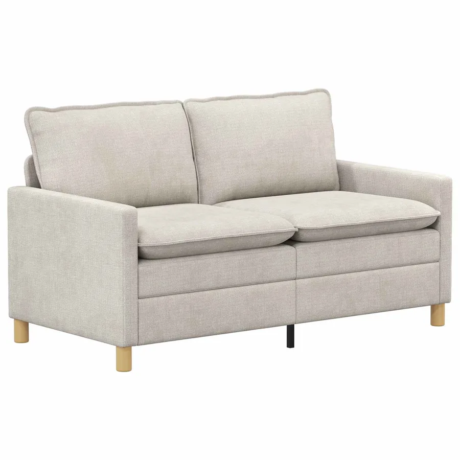 Canapé Crème 156 x 81 x 87,5 cm Polyester - 2