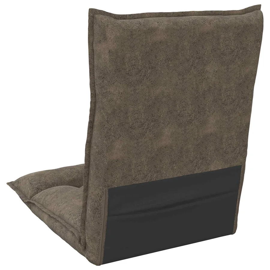 Fauteuil de sol ajustable Gris foncé Tissu - 6