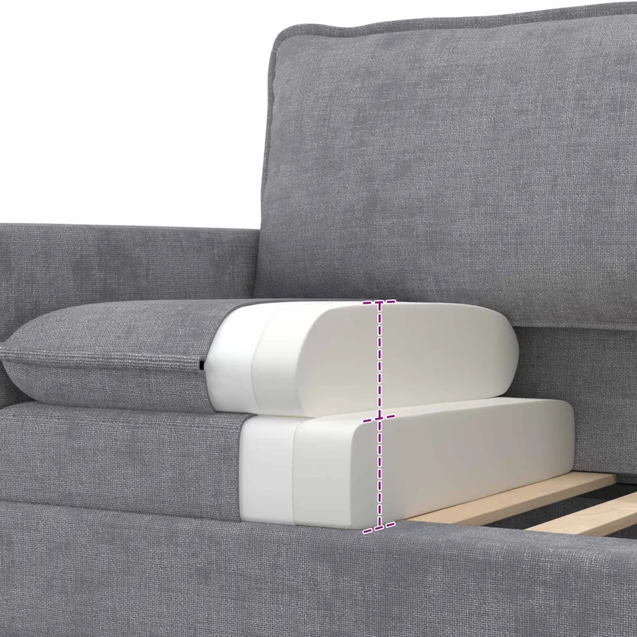 Canapé Gris clair 156 x 81 x 87,5 cm Polyester - 7