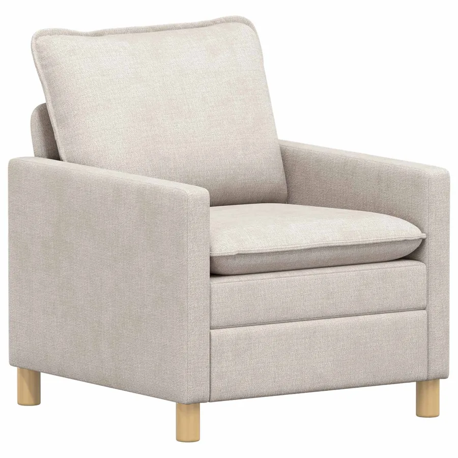 Ensemble de Canapés 2 pcs Crème Polyester - 3
