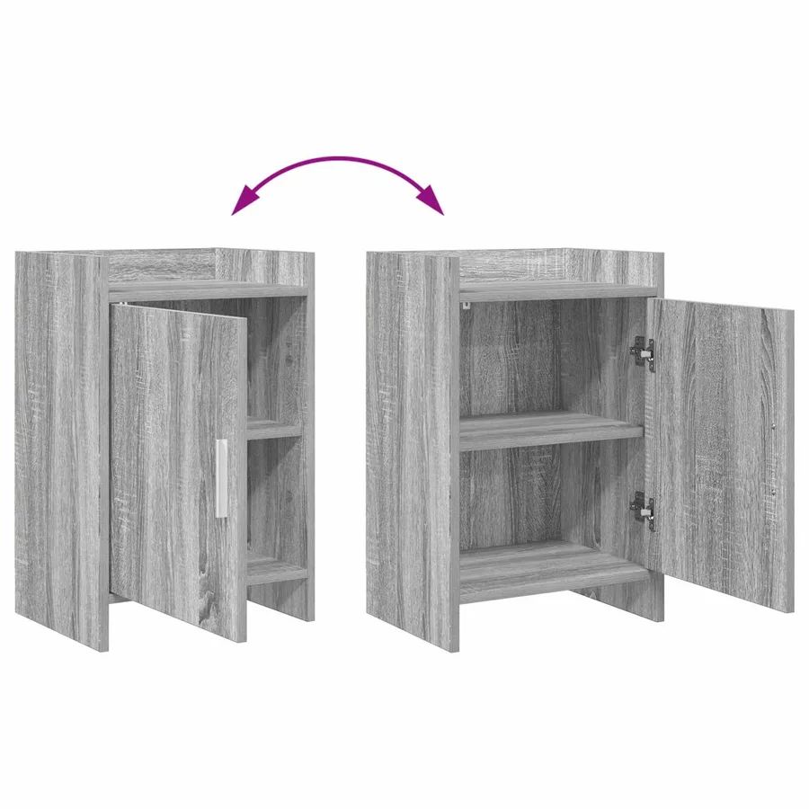 Tables de chevet 2 pcs Sonoma gris 40 x 30 x 60 cm - 7