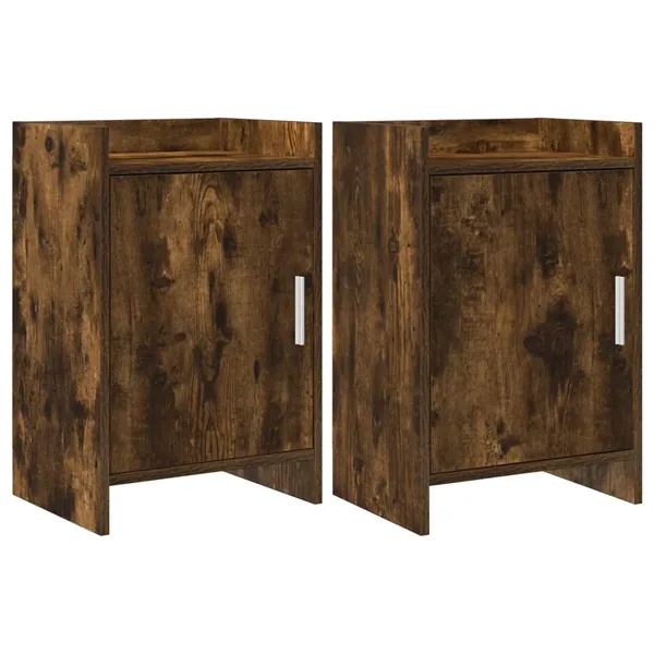 Tables de chevet 2 pcs Chêne fumé 40 x 30 x 60 cm