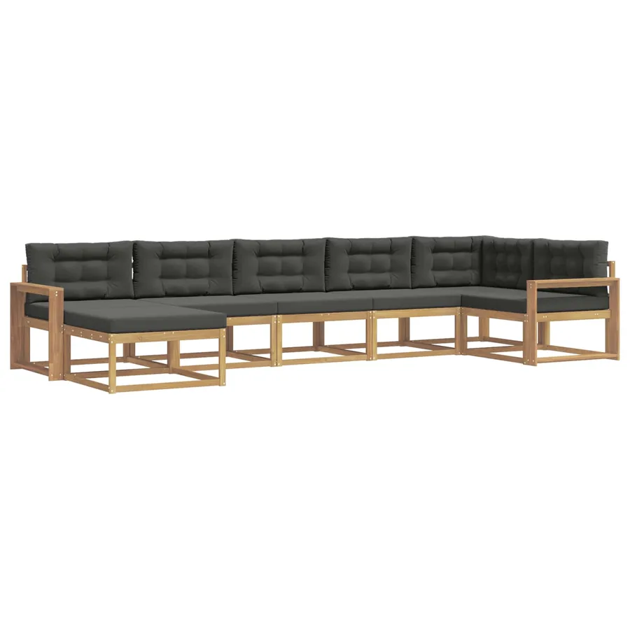 Ensemble de canapés d'extérieur 7 pcs Blanc et anthracite - 2