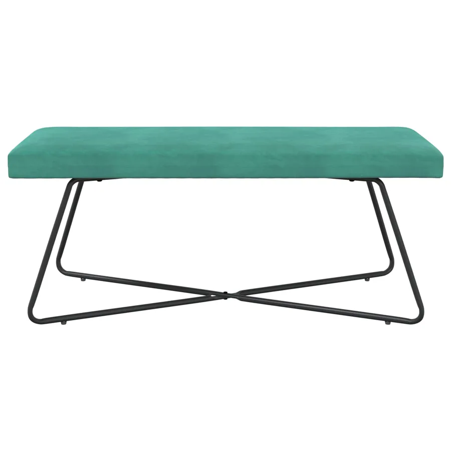 banc Turquoise 110 x 40 x 45 cm Velours - 5