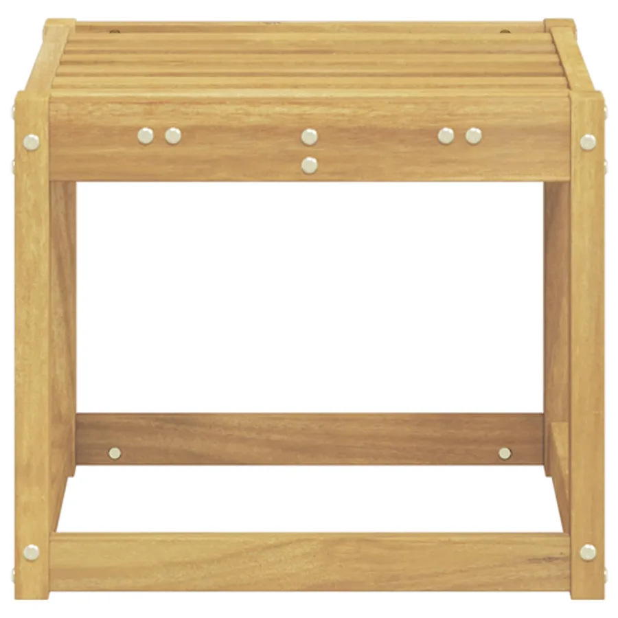Banc de Jardin Blanc 43 x 43 x 37 cm Bois d'Acacia Massif - 4
