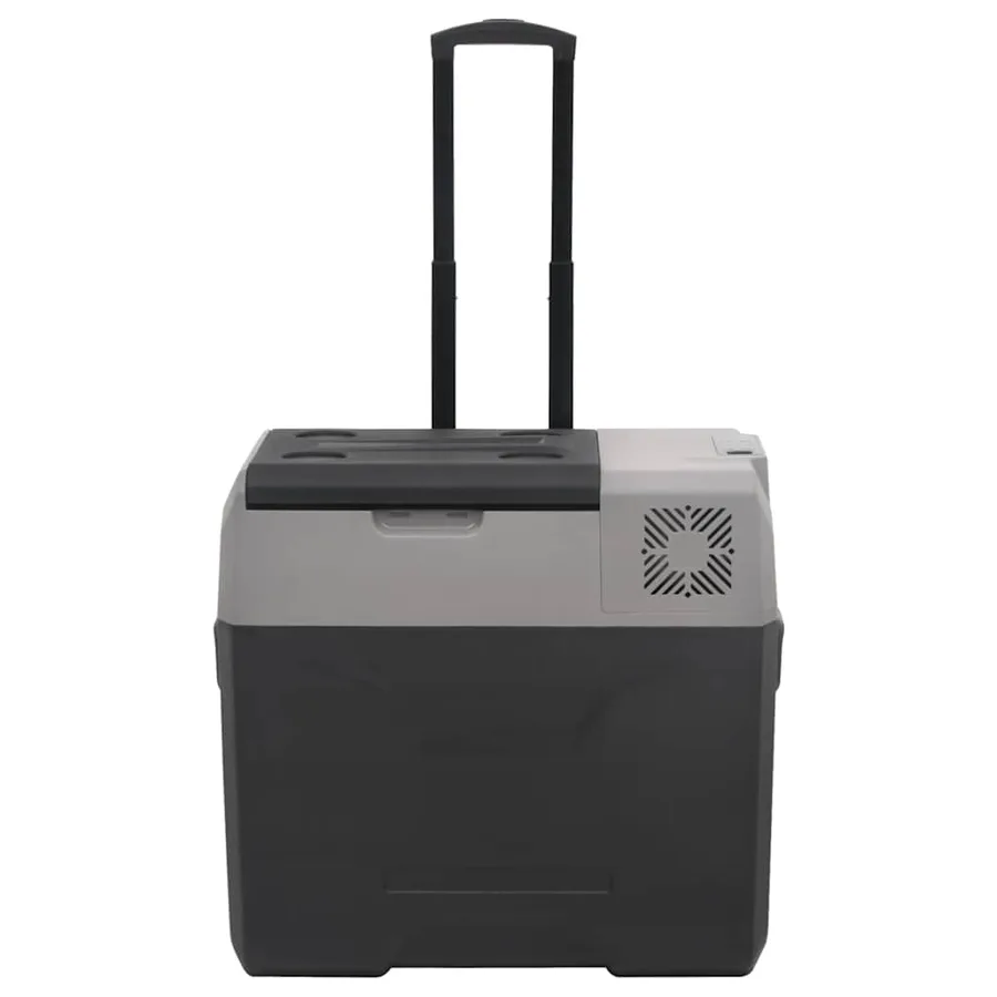 Glacière avec roue et poignée noir et gris 40 L polypropylène - 3
