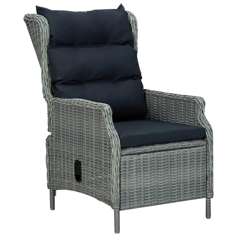 Ensemble à manger de jardin 5 pcs Gris clair - 3
