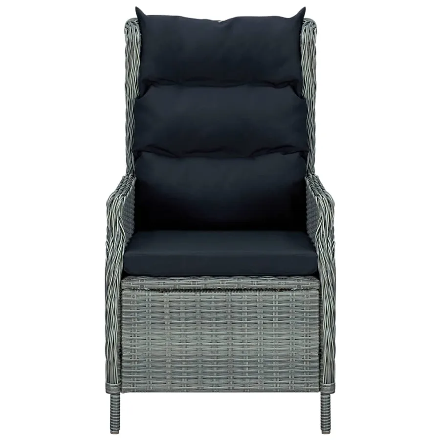 Ensemble à manger de jardin 5 pcs Gris clair - 4