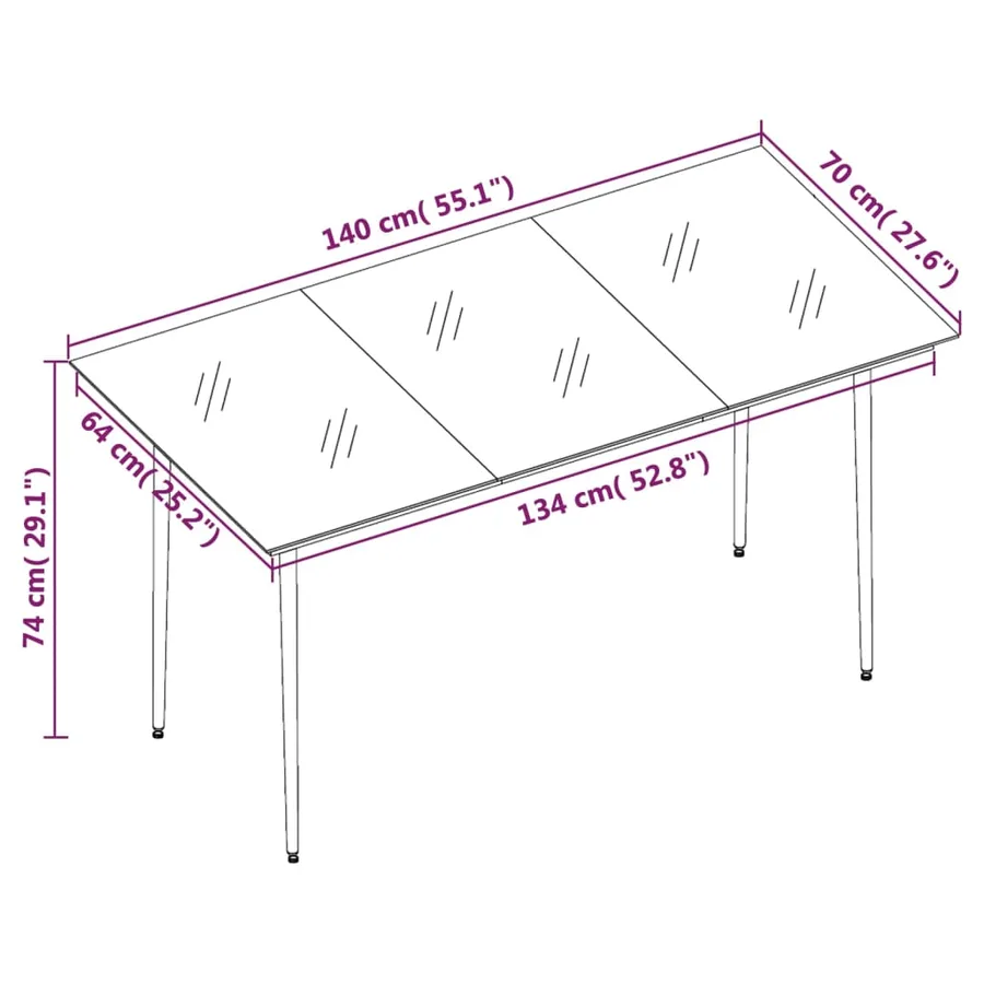 Ensemble à manger de jardin 5 pcs Gris clair - 8