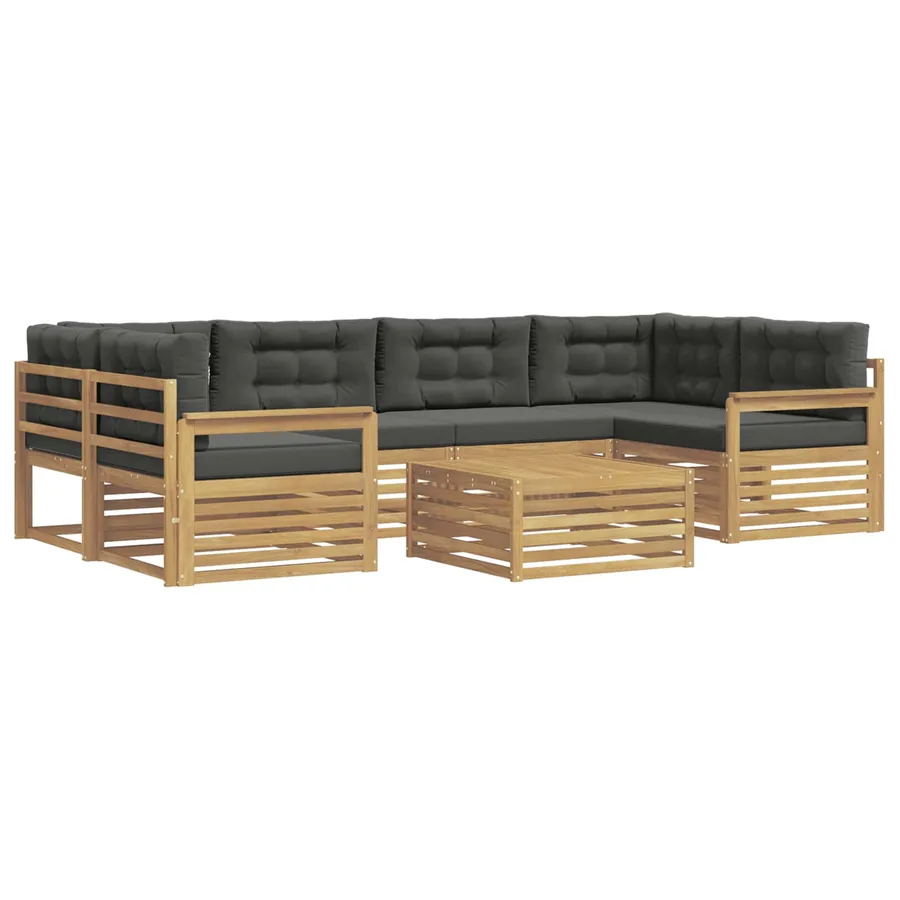 Ensemble de canapés d'extérieur 7 pc Blanc et anthracite - 2
