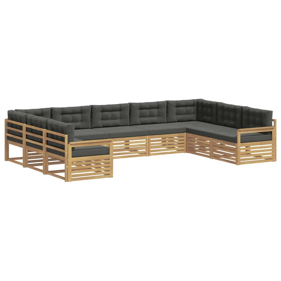 Ensemble de canapés d'extérieur 9 pc Blanc et anthracite - 2