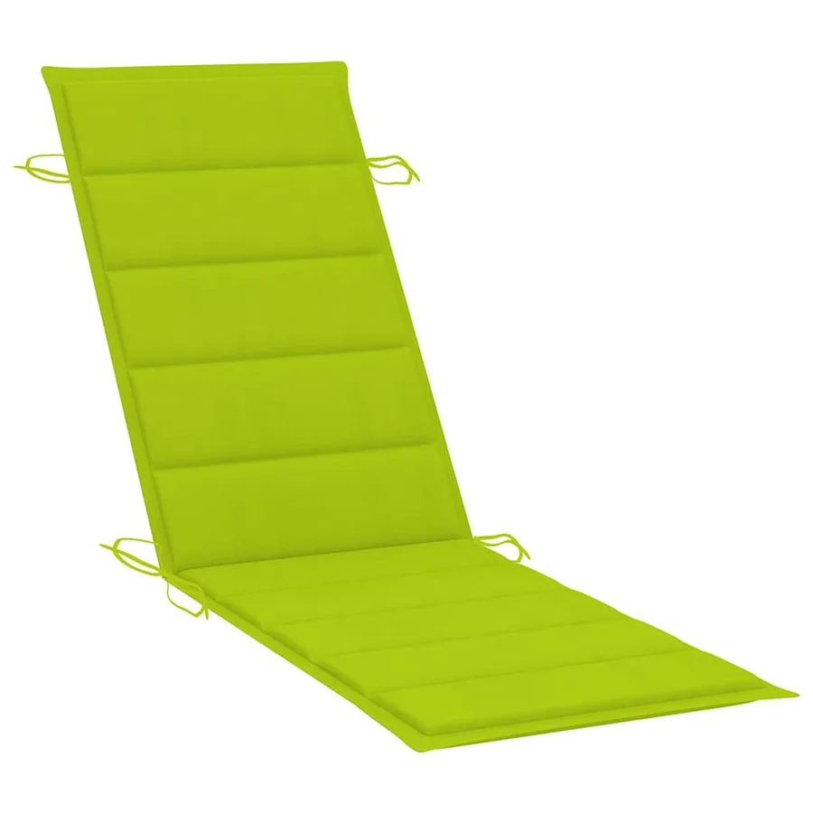 Chaise longue de jardin avec table et coussin Bois d'acacia - 5
