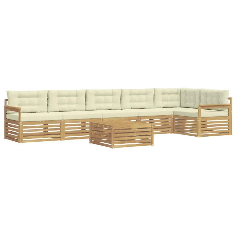 Ensemble de canapés d'extérieur 7 pc Blanc et crème - 2