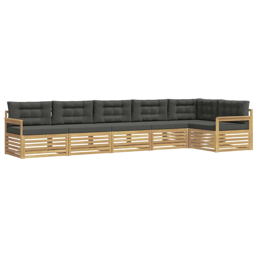 Ensemble de canapés d'extérieur 6 pc Blanc et anthracite - 2