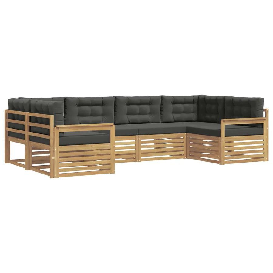 Ensemble de canapés d'extérieur 6 pc Blanc et anthracite - 2