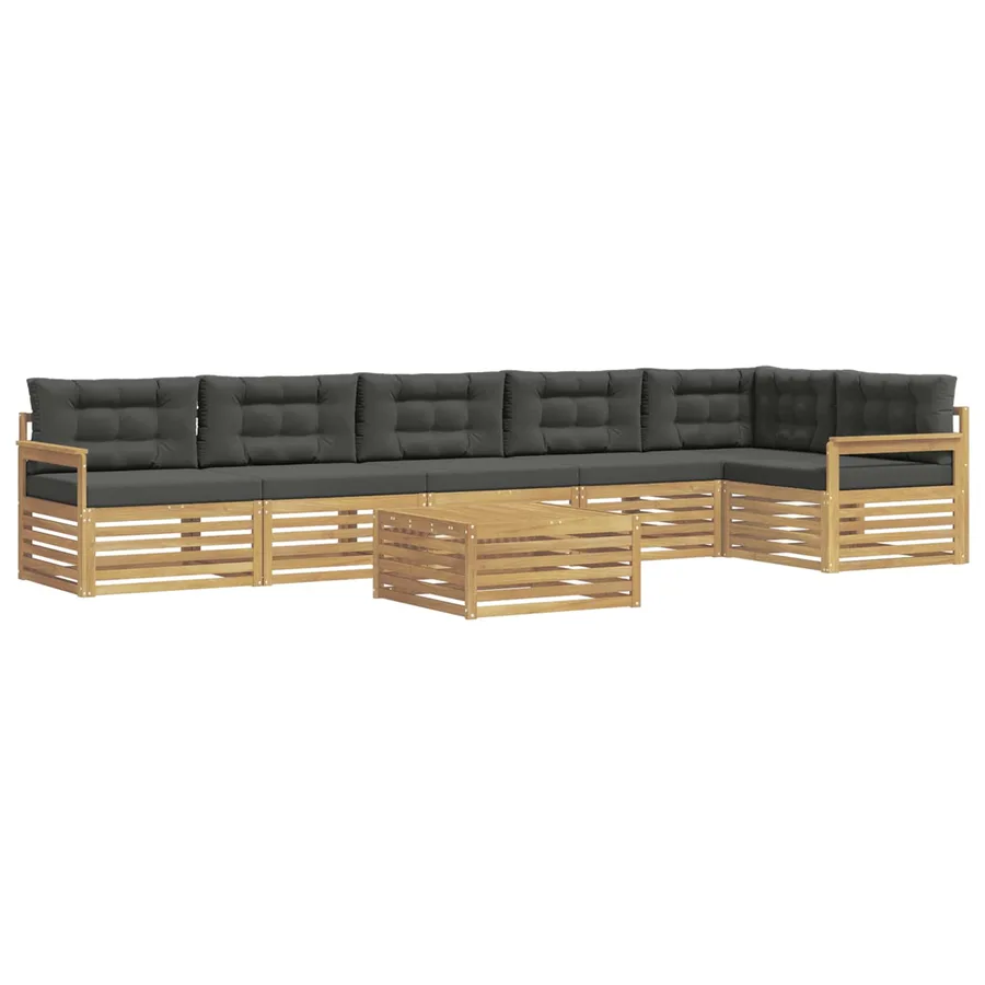 Ensemble de canapés d'extérieur 7 pc Blanc et anthracite - 2