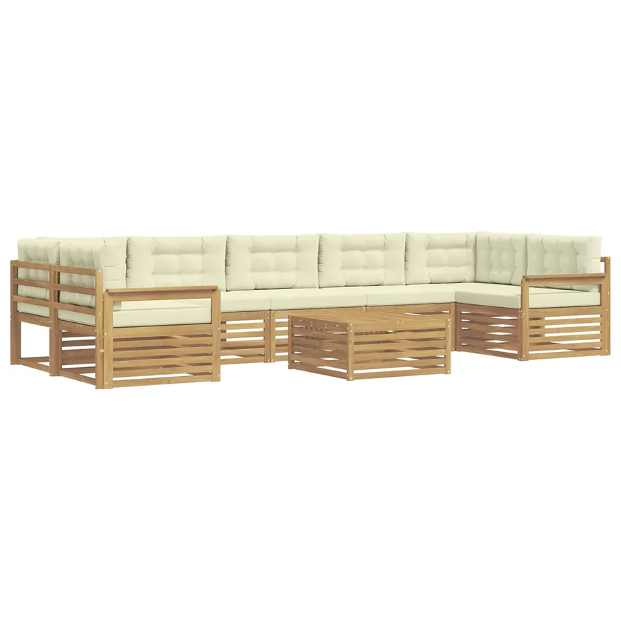 Ensemble de canapés d'extérieur 8 pc Blanc et crème - 2
