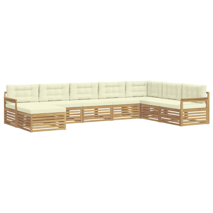 Ensemble de canapés d'extérieur 8 pc Blanc et crème - 2