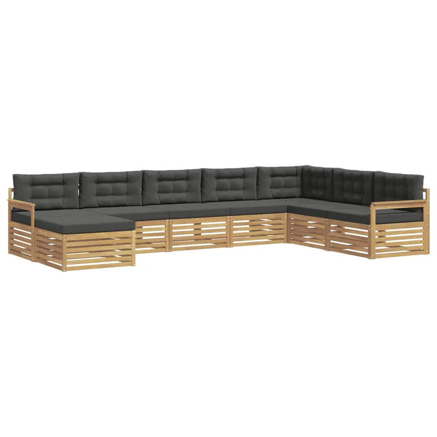 Ensemble de canapés d'extérieur 8 pc Blanc et anthracite - 2