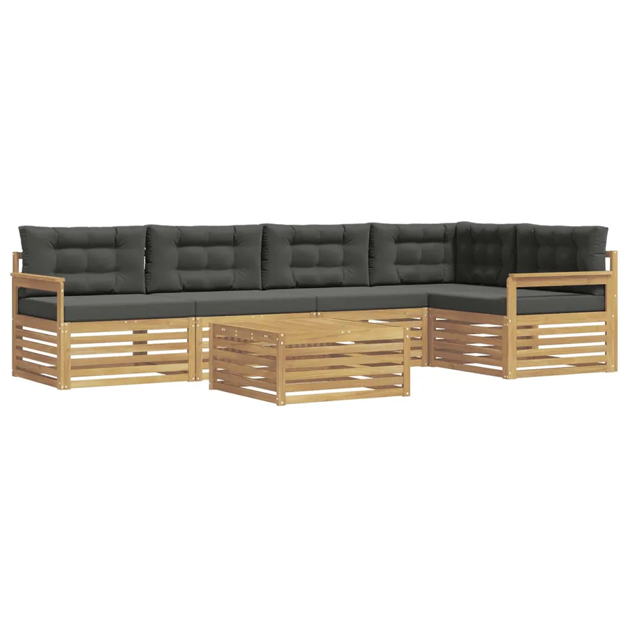 Ensemble de canapés d'extérieur 6 pc Blanc et anthracite - 2
