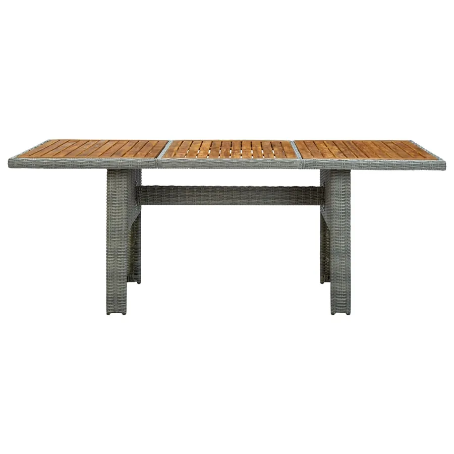 Ensemble à manger d'extérieur et coussins 7 pcs résine tressée - 14