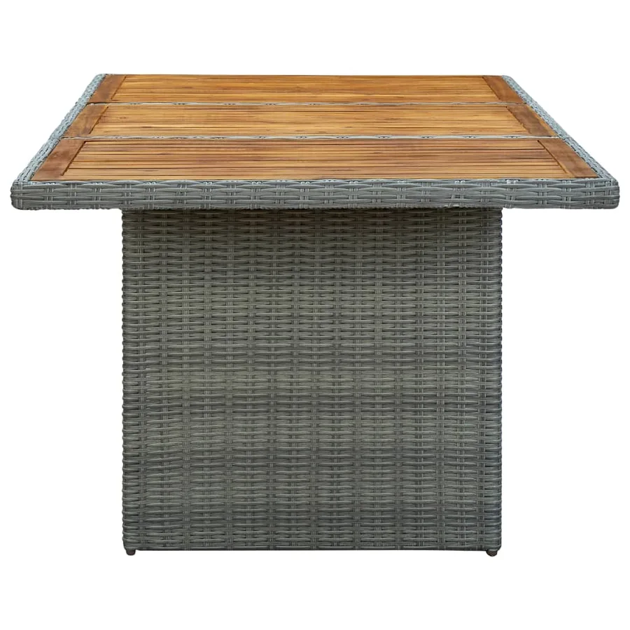 Ensemble à manger d'extérieur et coussins 7 pcs résine tressée - 16