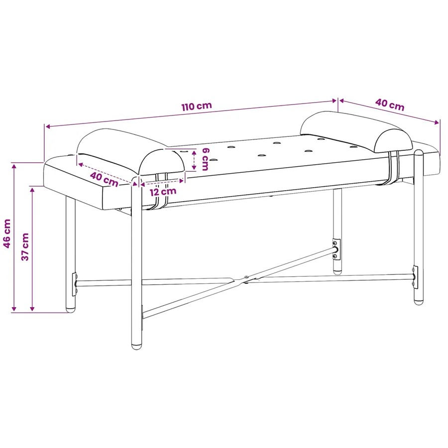 Banc capitonné à boutons avec coussins Gris clair Velours - 11