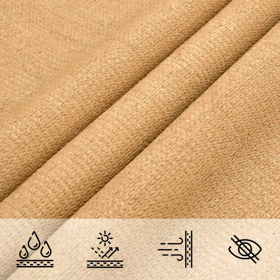 Voile d'ombre Sable 2,5 x 6 m HDPE - 4