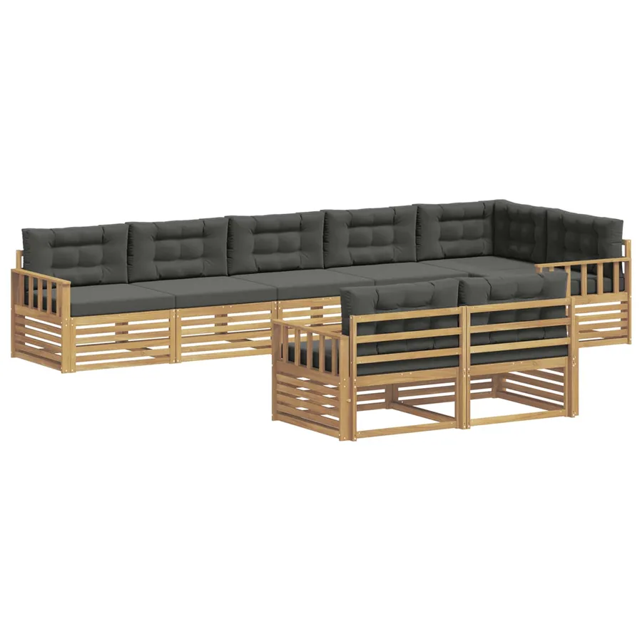 Ensemble de canapés d'extérieur 8 pc Blanc et anthracite - 2