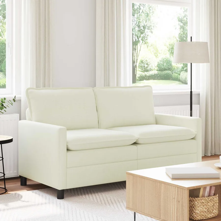 Canapé Crème 156 x 81 x 87,5 cm Tissu