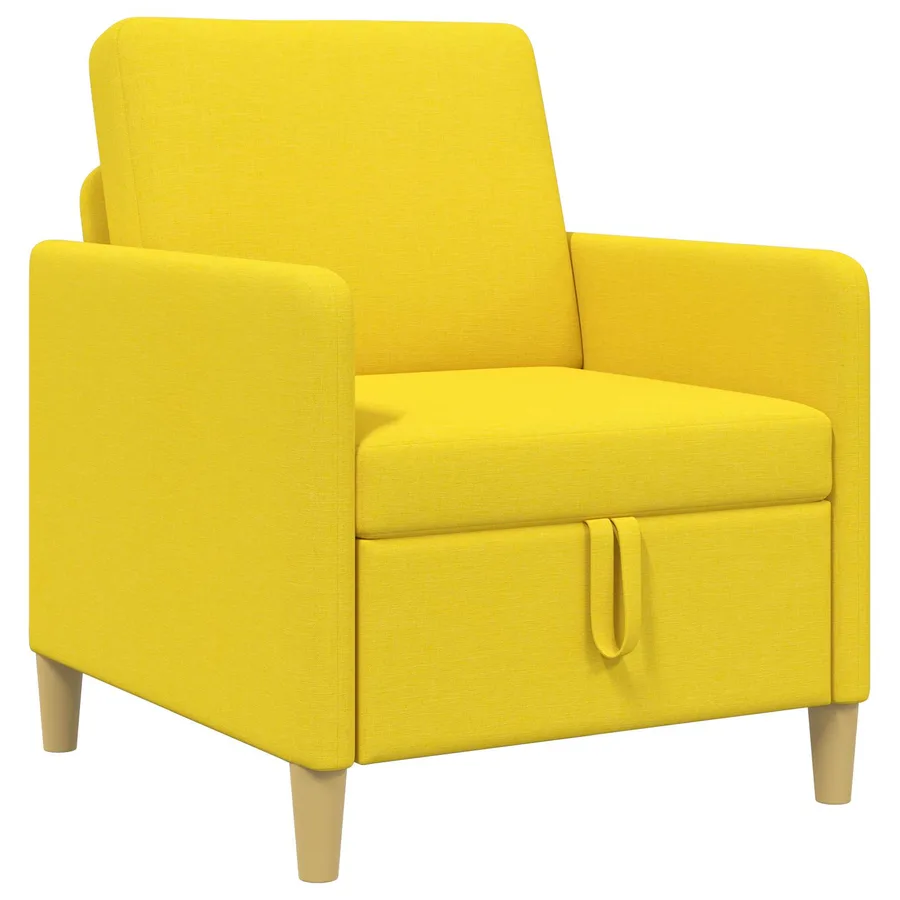 Sofa avec rangement Jaune clair 72 x 78 x 87 cm Polyester - 2