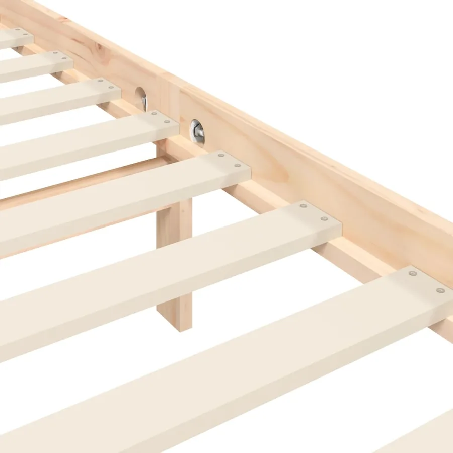 Cadre de lit sans matelas 90x200 cm bois de pin massif - 10