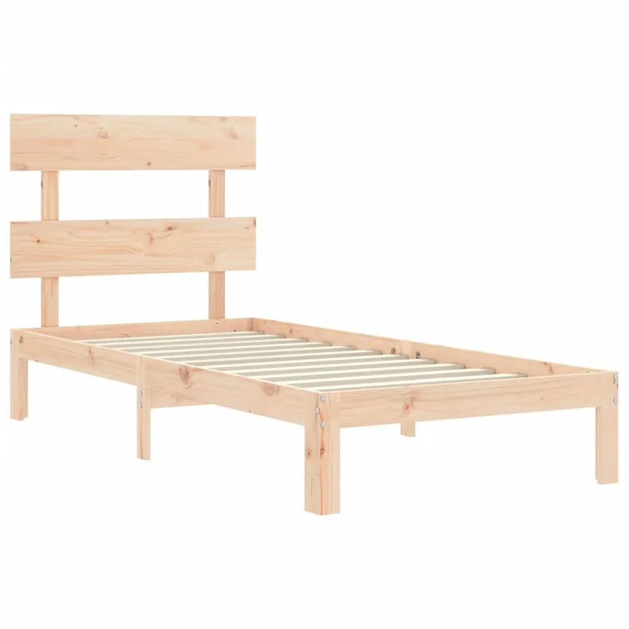 Cadre de lit sans matelas 90x200 cm bois de pin massif - 5