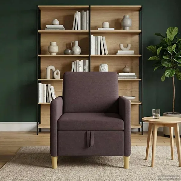 Sofa avec rangement Marron foncé 72 x 78 x 87 cm Polyester