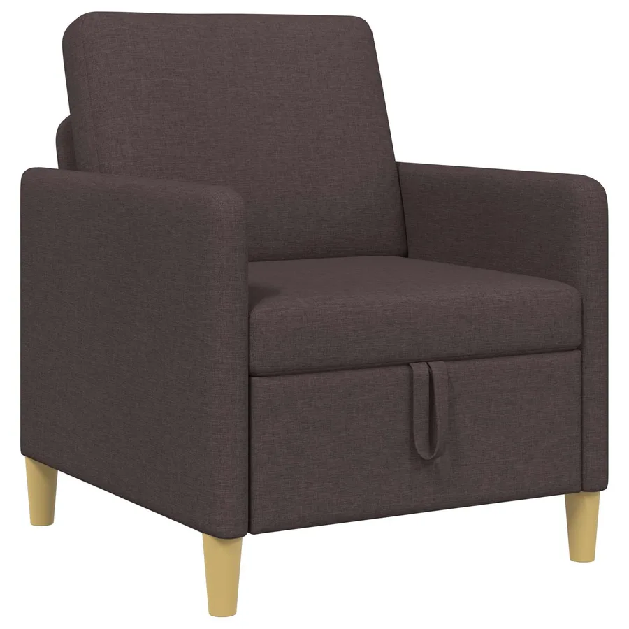 Sofa avec rangement Marron foncé 72 x 78 x 87 cm Polyester - 2