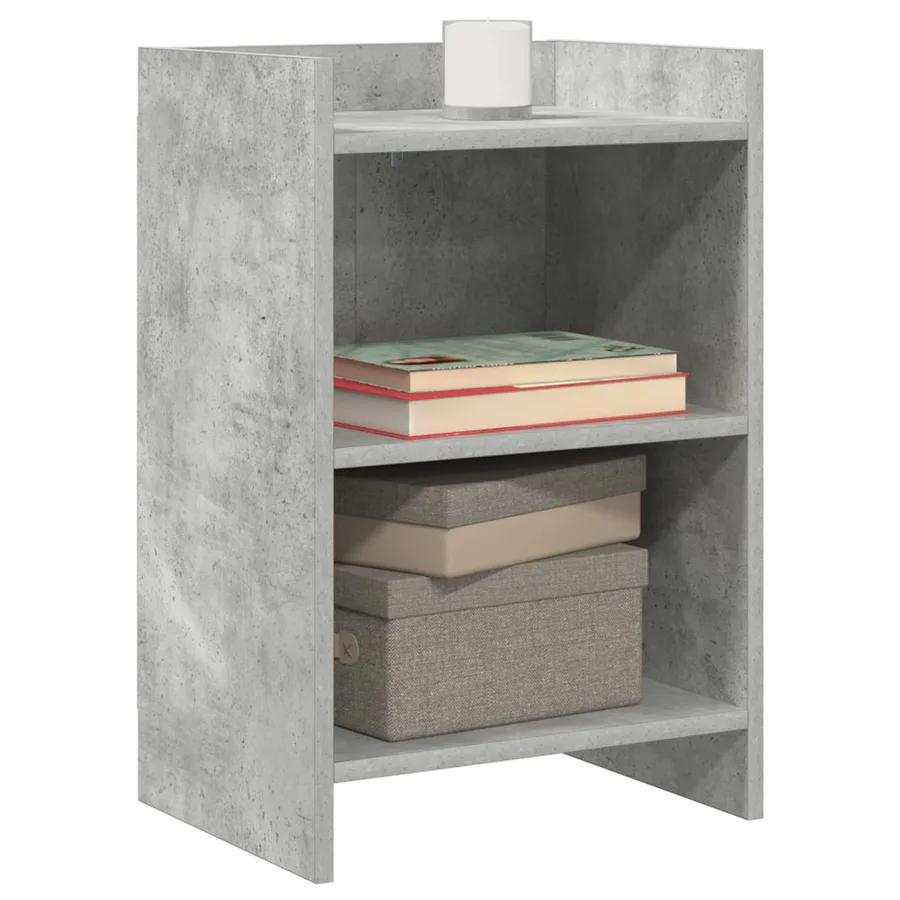 Tables de chevet Gris béton 40 x 30 x 60 cm Bois d'ingénierie - 2