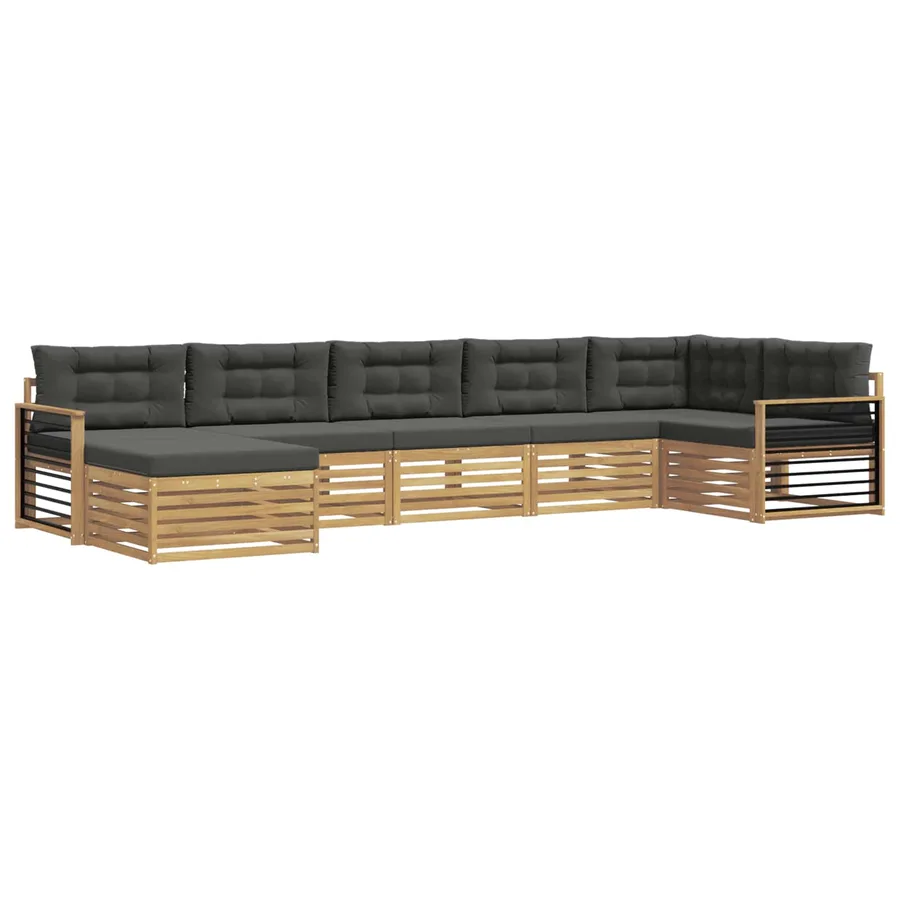 Ensemble de canapés d'extérieur 7 pc Blanc et anthracite - 2